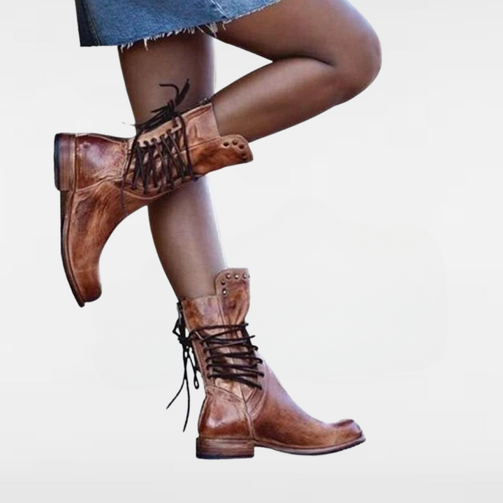Wynona Vintage Rustic Leather Boots