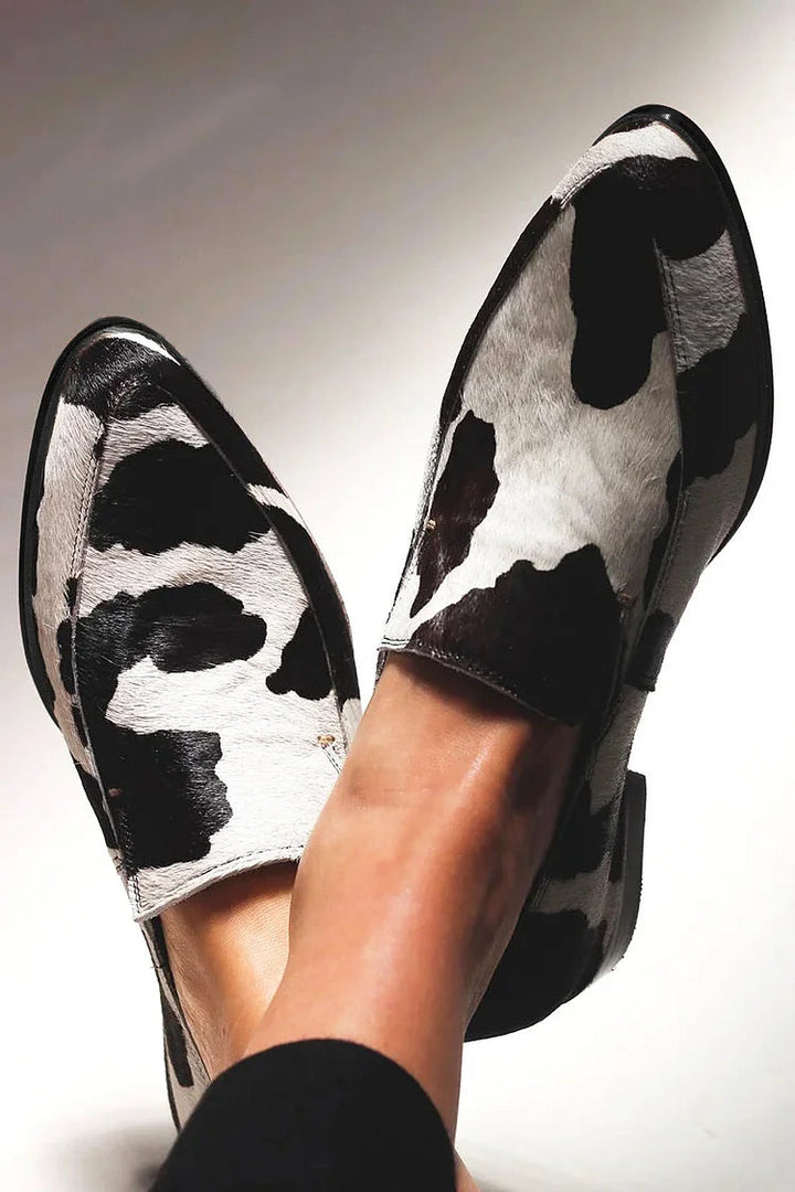 Cow Print Slip-On Sneakers