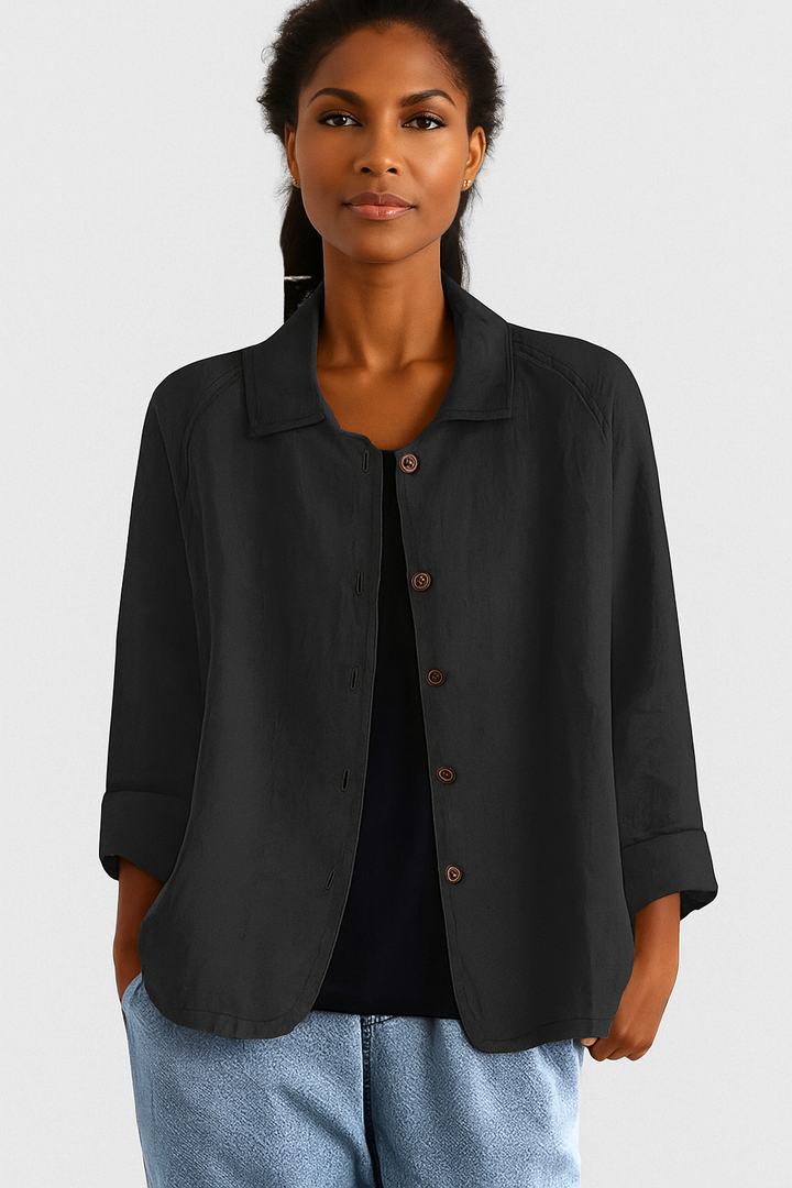 Hailey Relaxed Fit Button-Up Blazer