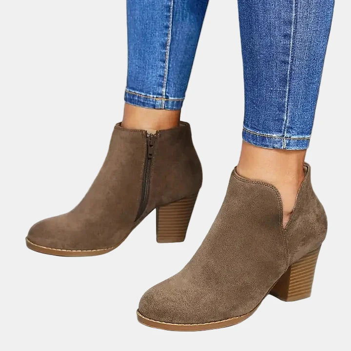 Hailey Chunky Heel Ankle Boots