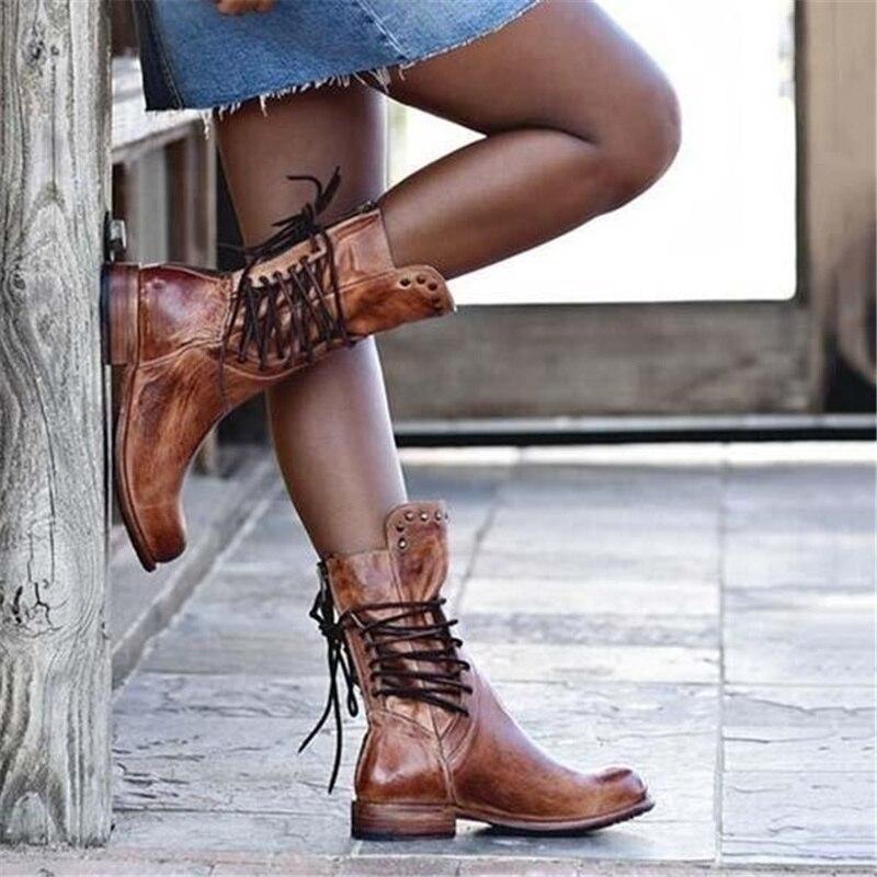 Wynona Vintage Rustic Leather Boots