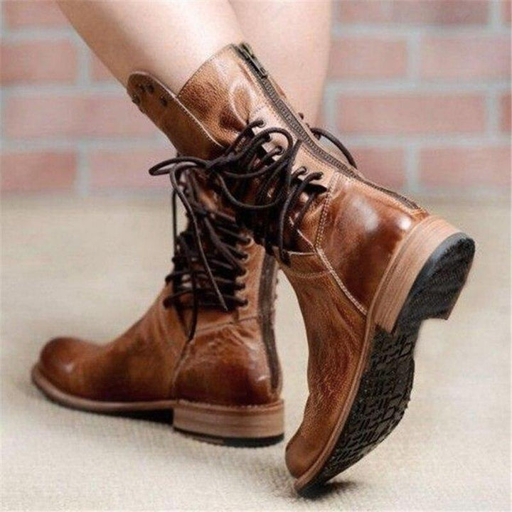 Wynona Vintage Rustic Leather Boots