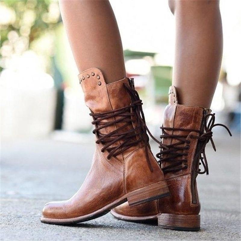 Wynona Vintage Rustic Leather Boots