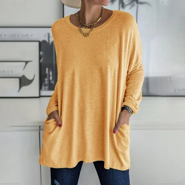 Sabrina Relaxed Knit Sweater with Pocket