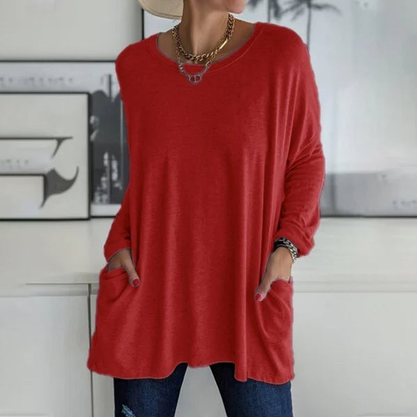 Sabrina Relaxed Knit Sweater with Pocket