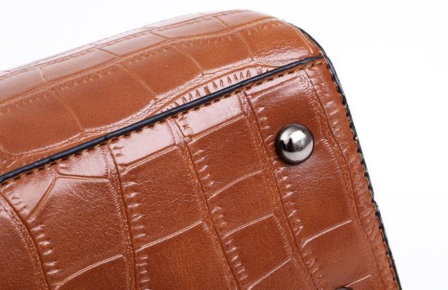 Sophia Vintage Crocodile-Pattern 4-Piece Bag Set