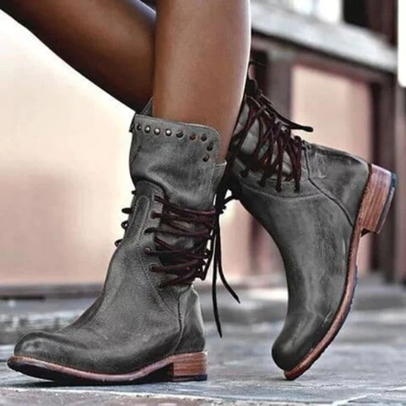 Wynona Vintage Rustic Leather Boots