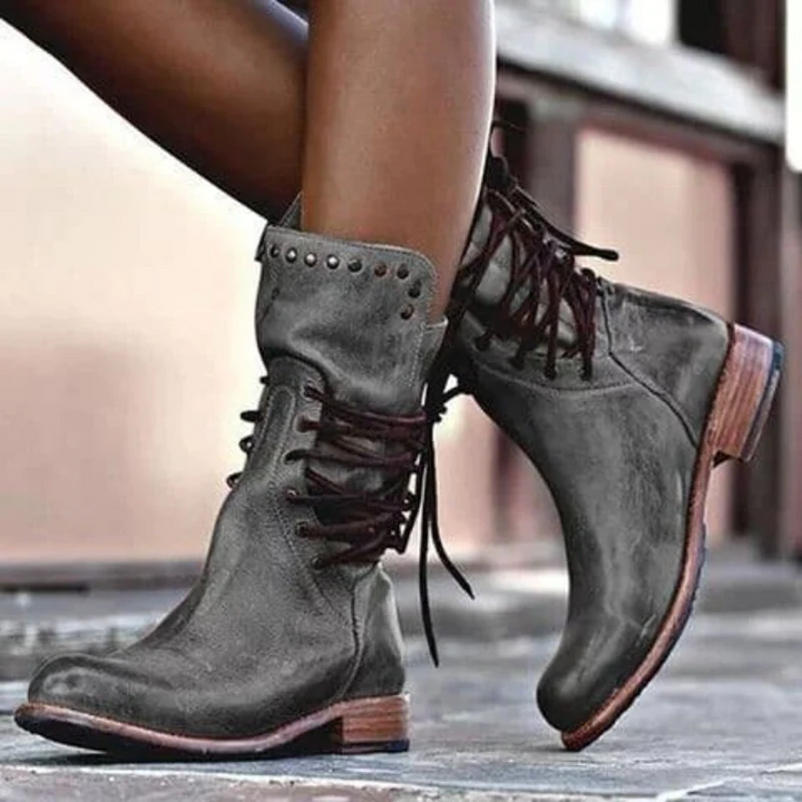 Wynona Vintage Rustic Leather Boots