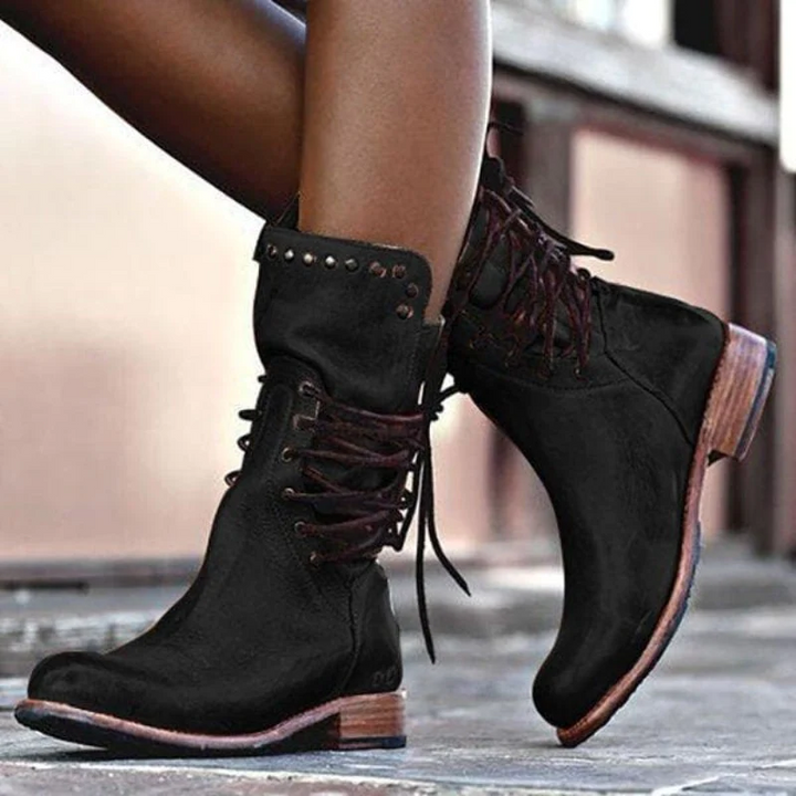 Wynona Vintage Rustic Leather Boots