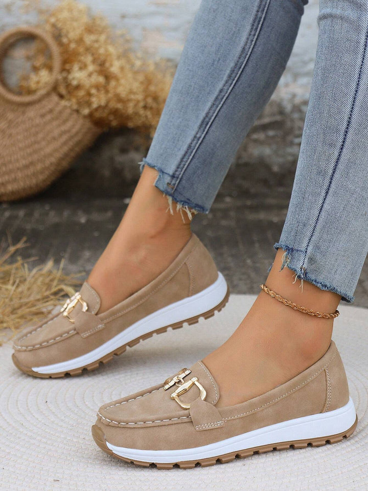 Elly Stylish Buckle Loafers