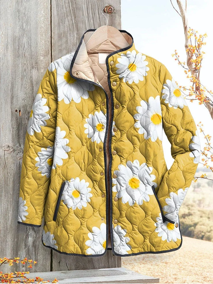 Delightful Daisy Print Women's Jacket