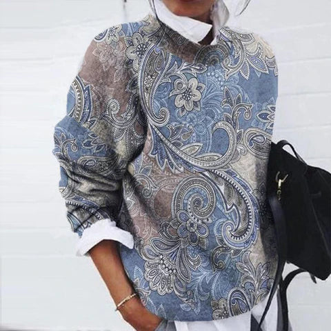 Jessie Printed Pullover Sweater