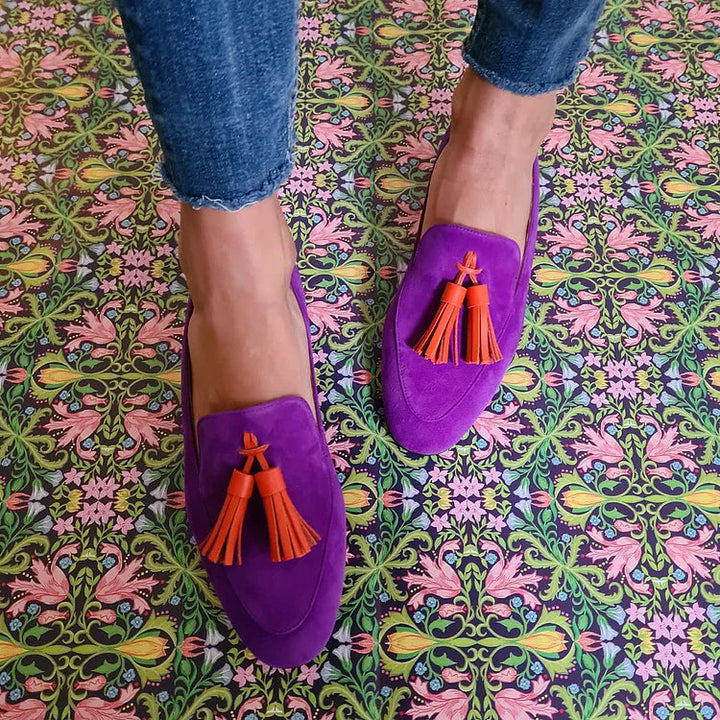 Purple Tassel Loafers