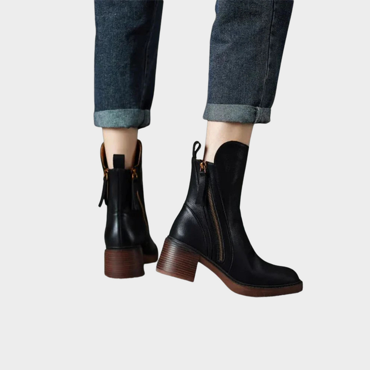 Gabriella Cozy Leather Ankle Boots