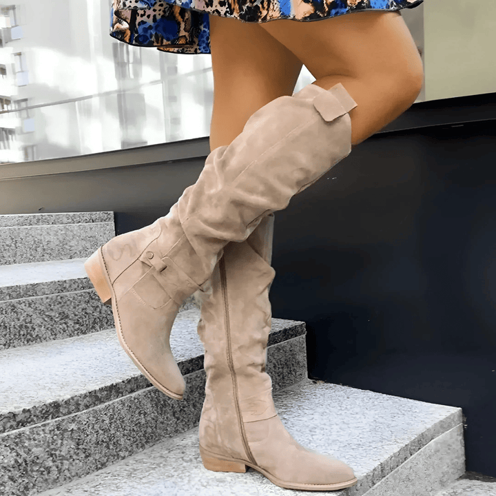 Chic Suede Knee-High Boots