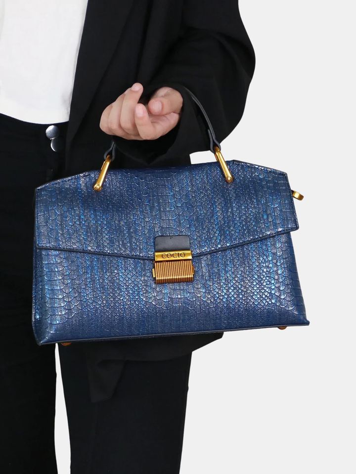 Clarissa Python Tote