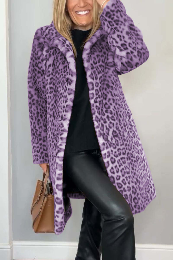 Lizzie Long Leopard Print Coat