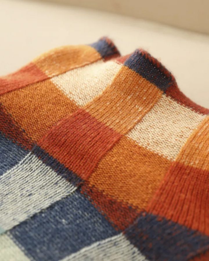 Madi Patchwork Turtleneck Sweater