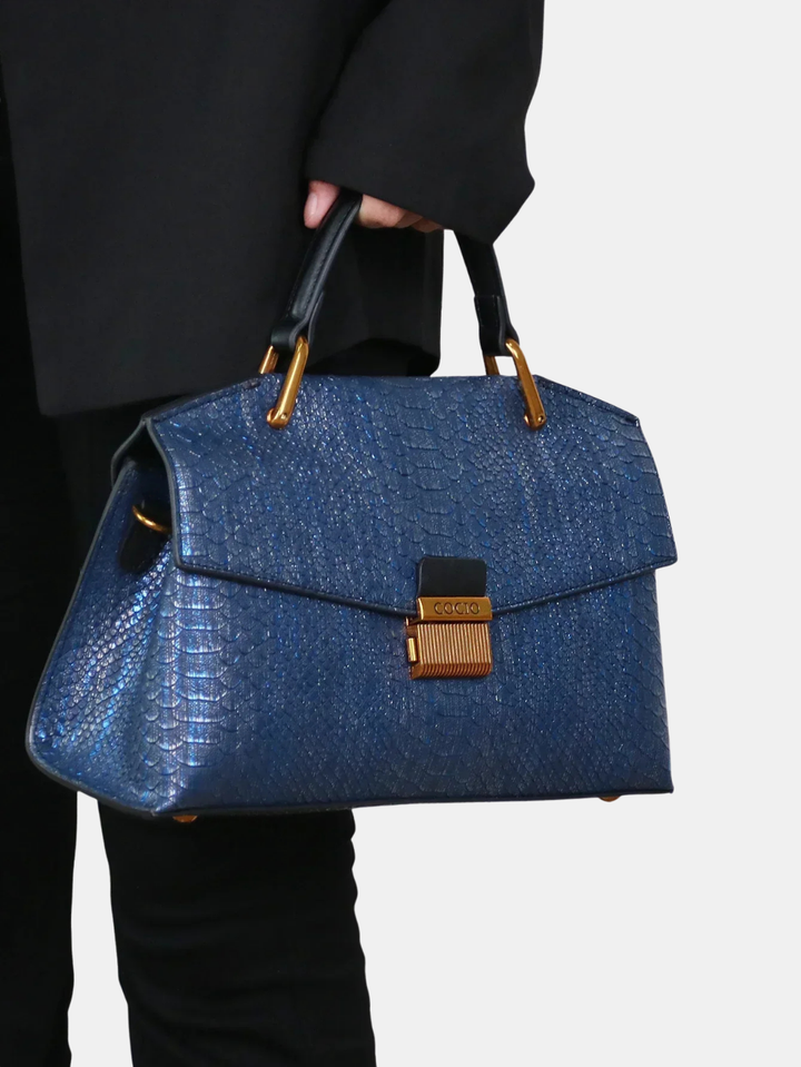 Clarissa Python Tote