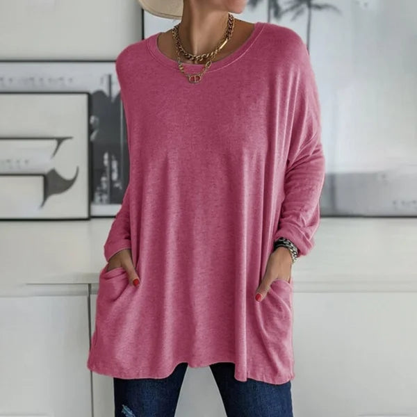 Sabrina Relaxed Knit Sweater with Pocket