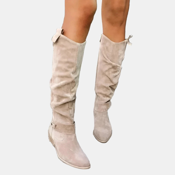 Avery Low-Heeled Suede Boots