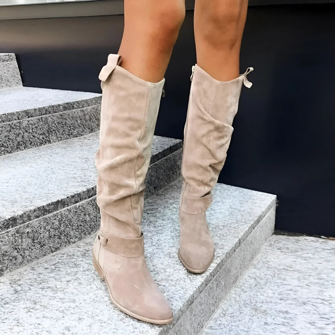 Chic Suede Knee-High Boots