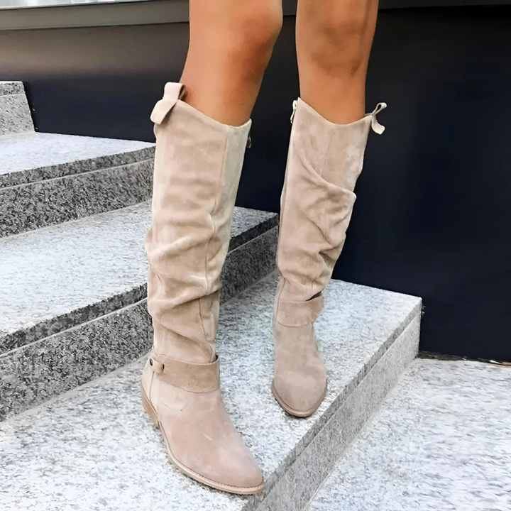 Chic Suede Knee-High Boots