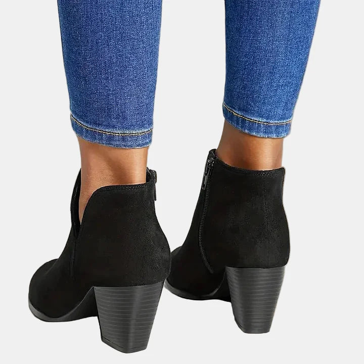 Hailey Chunky Heel Ankle Boots