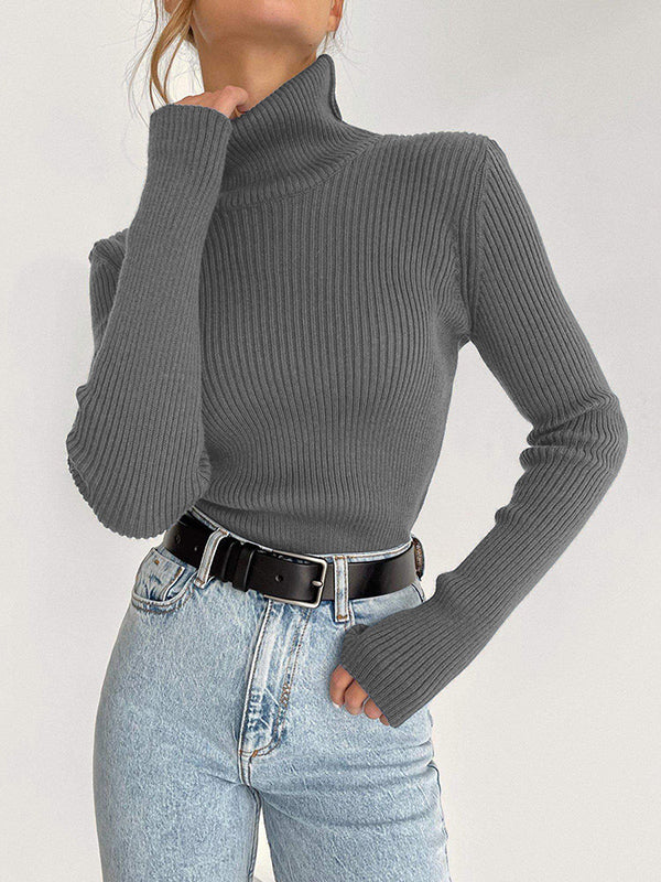 Celeste Ribbed Turtleneck Sweater