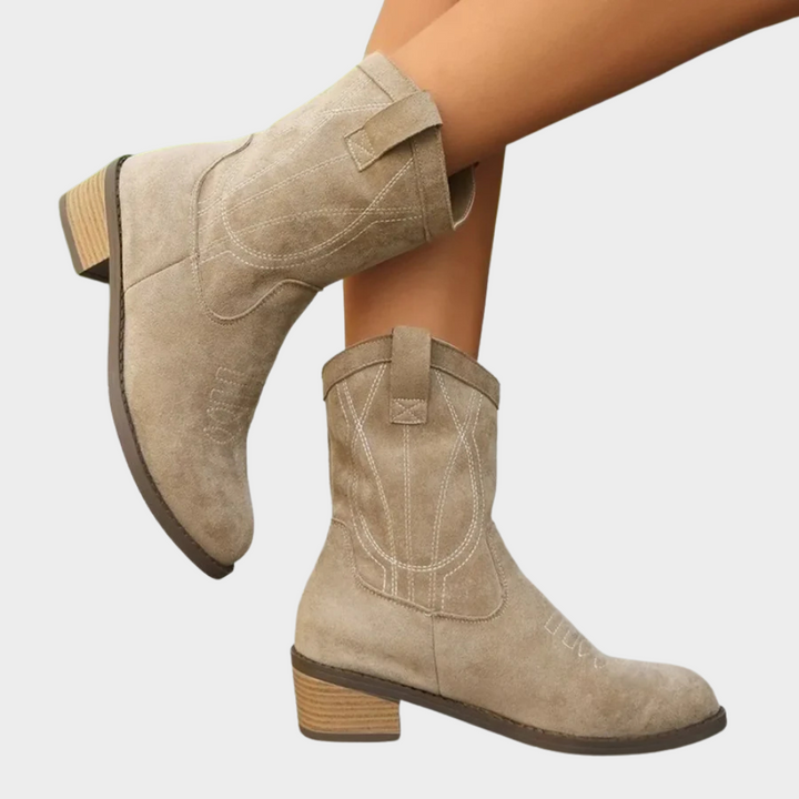 Chandler Western-Inspired Ankle Boots
