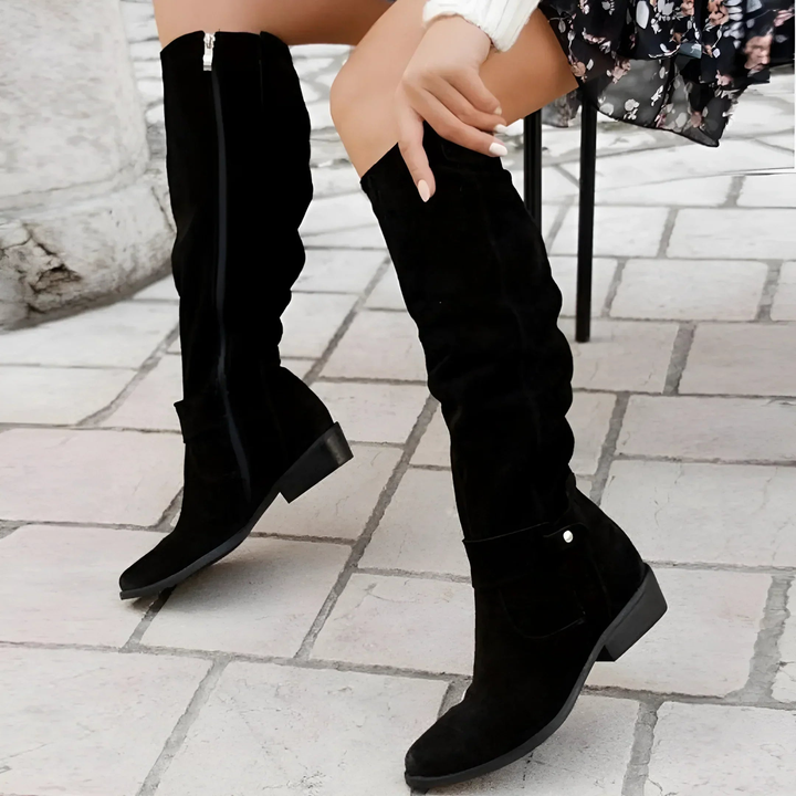 Chic Suede Knee-High Boots