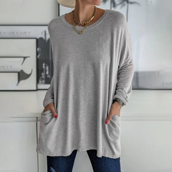Sabrina Relaxed Knit Sweater with Pocket