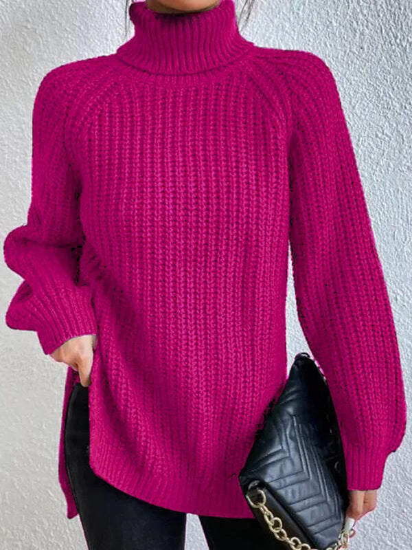 Ashlee Chunky Knit Turtleneck Pullover Sweater