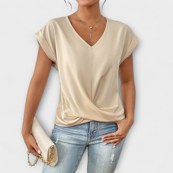 Hailey’s Chic Draped Blouse