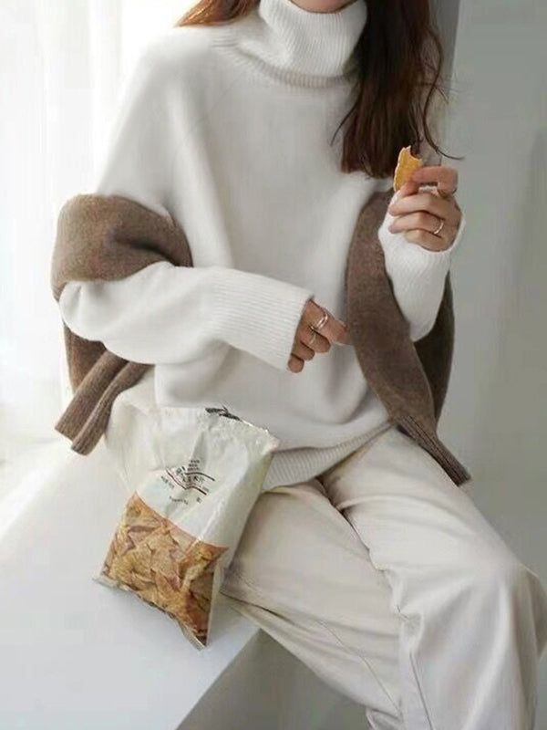 Cozy Heather Turtleneck Sweater