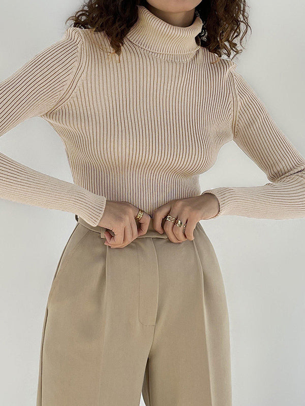 Celeste Ribbed Turtleneck Sweater