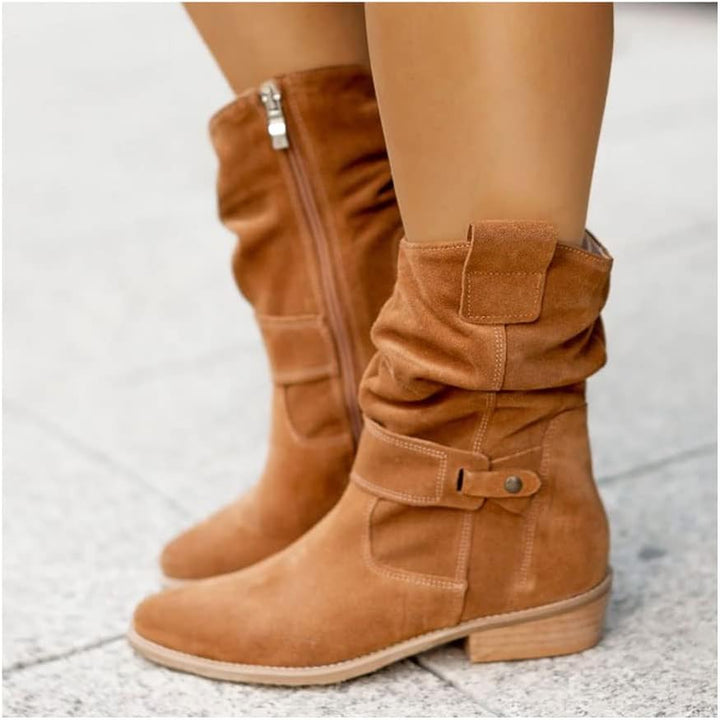 Chic Suede Knee-High Boots