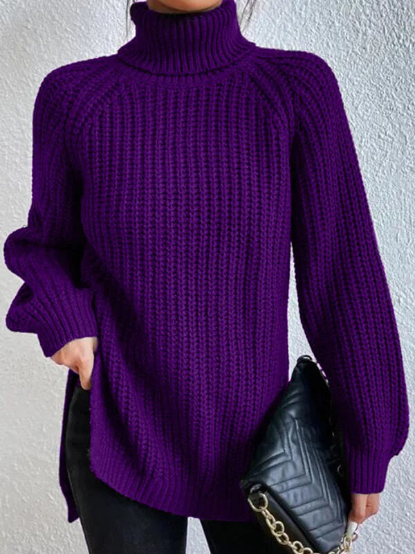 Ashlee Chunky Knit Turtleneck Pullover Sweater