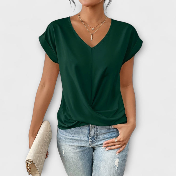Hailey’s Chic Draped Blouse