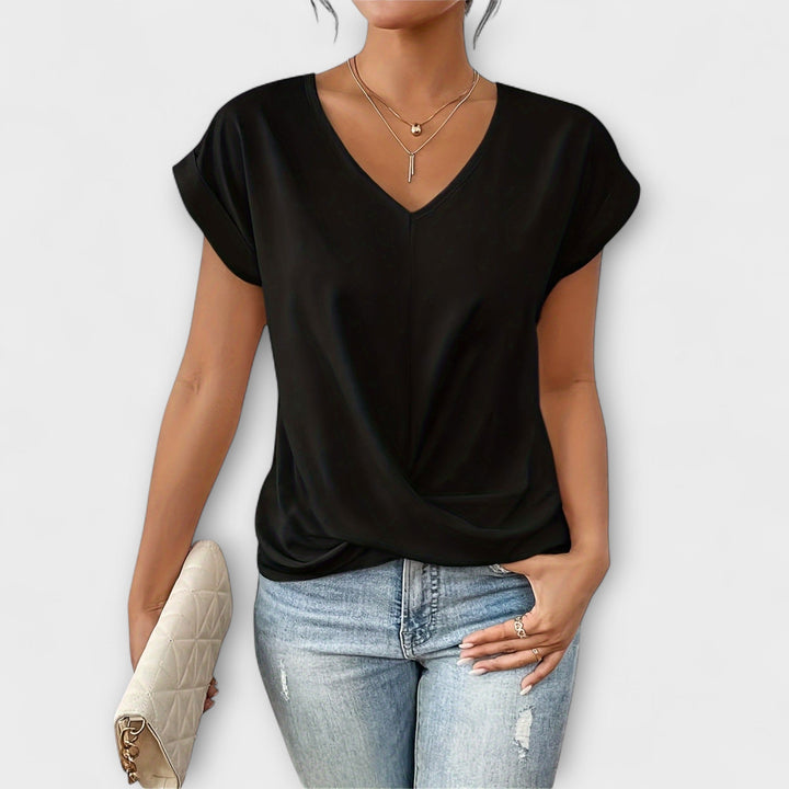 Hailey’s Chic Draped Blouse
