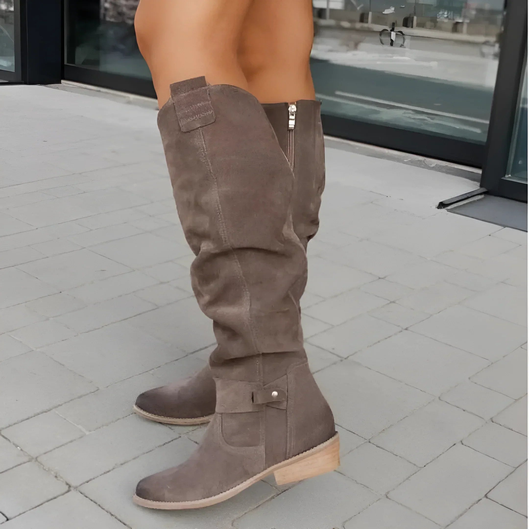 Chic Suede Knee-High Boots