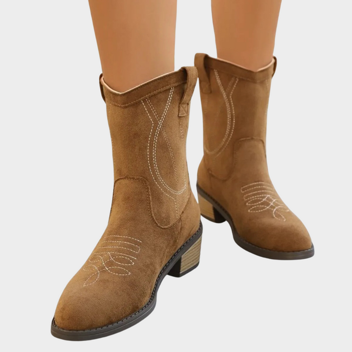 Chandler Western-Inspired Ankle Boots