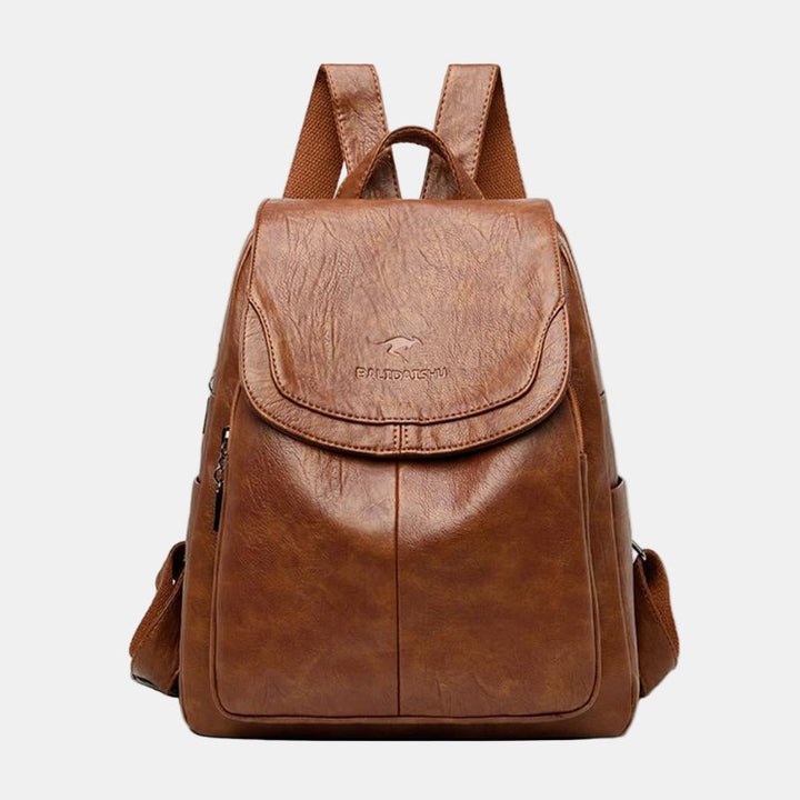 Isabella Anti-Theft Leather Backpack