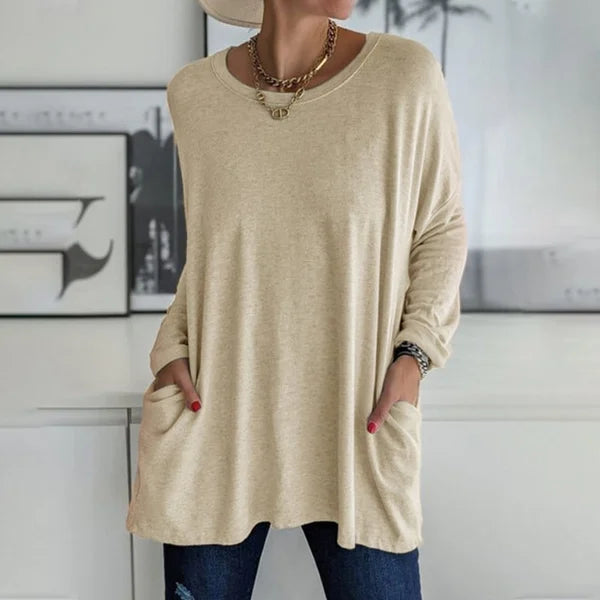Sabrina Relaxed Knit Sweater with Pocket