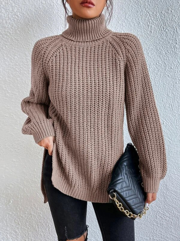 Ashlee Chunky Knit Turtleneck Pullover Sweater