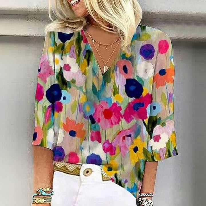 Amelia Sophisticated Floral Chic Blouse