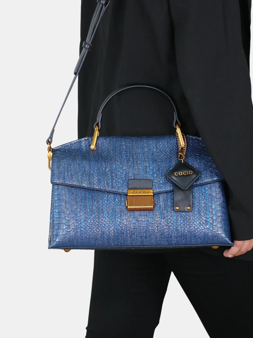 Clarissa Python Tote