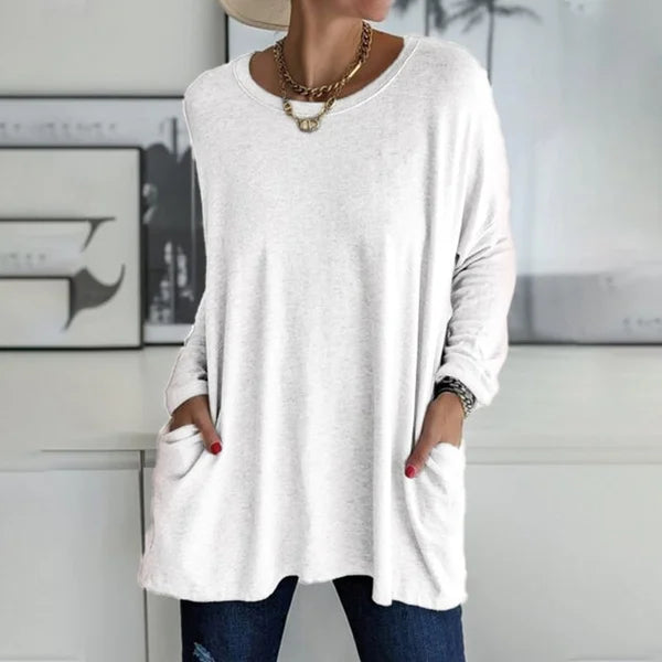 Sabrina Relaxed Knit Sweater with Pocket