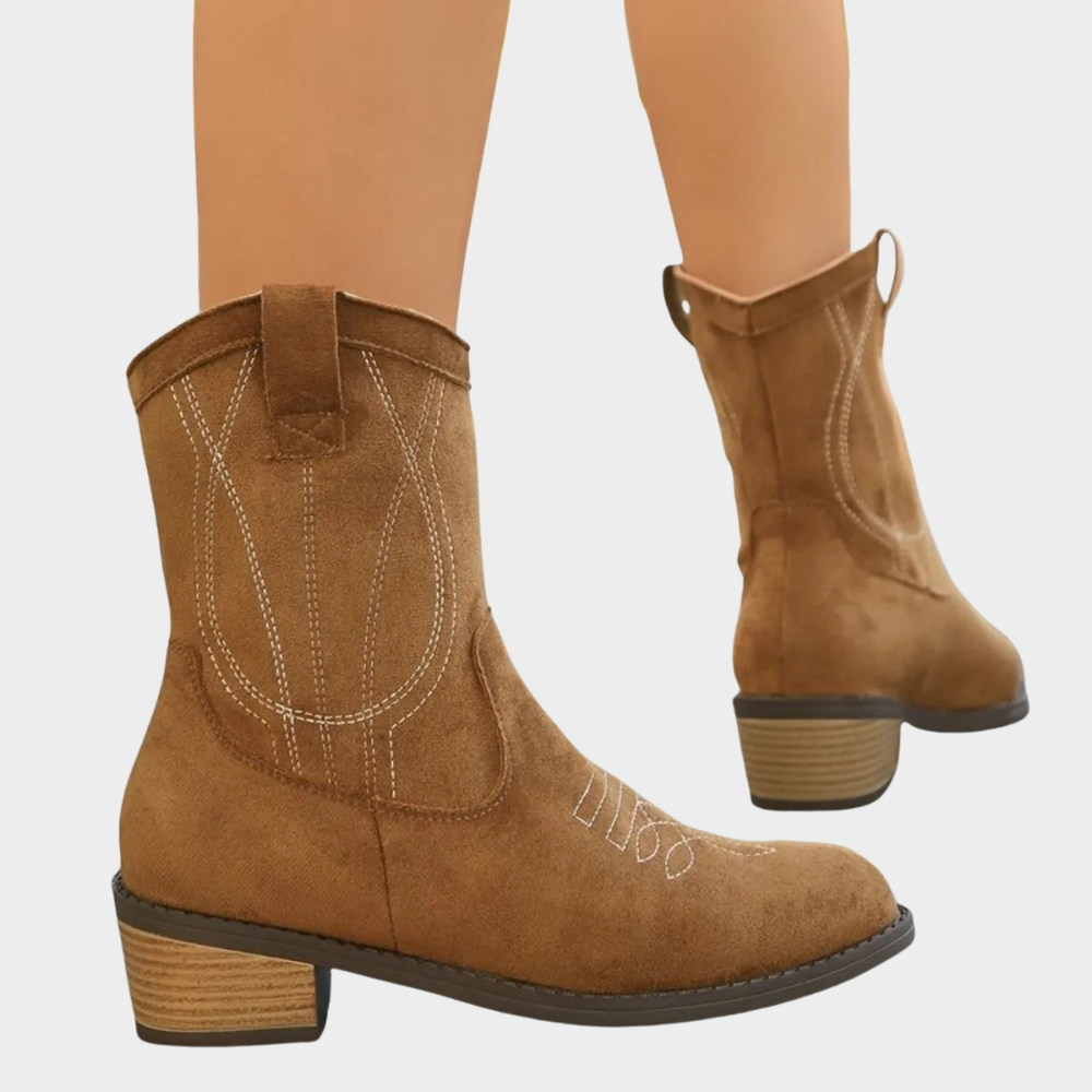 Chandler Western-Inspired Ankle Boots