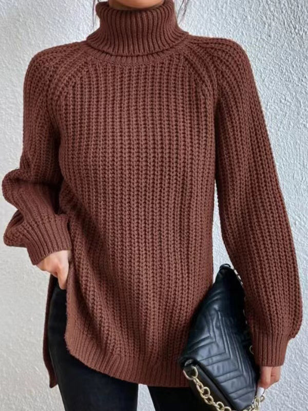 Ashlee Chunky Knit Turtleneck Pullover Sweater